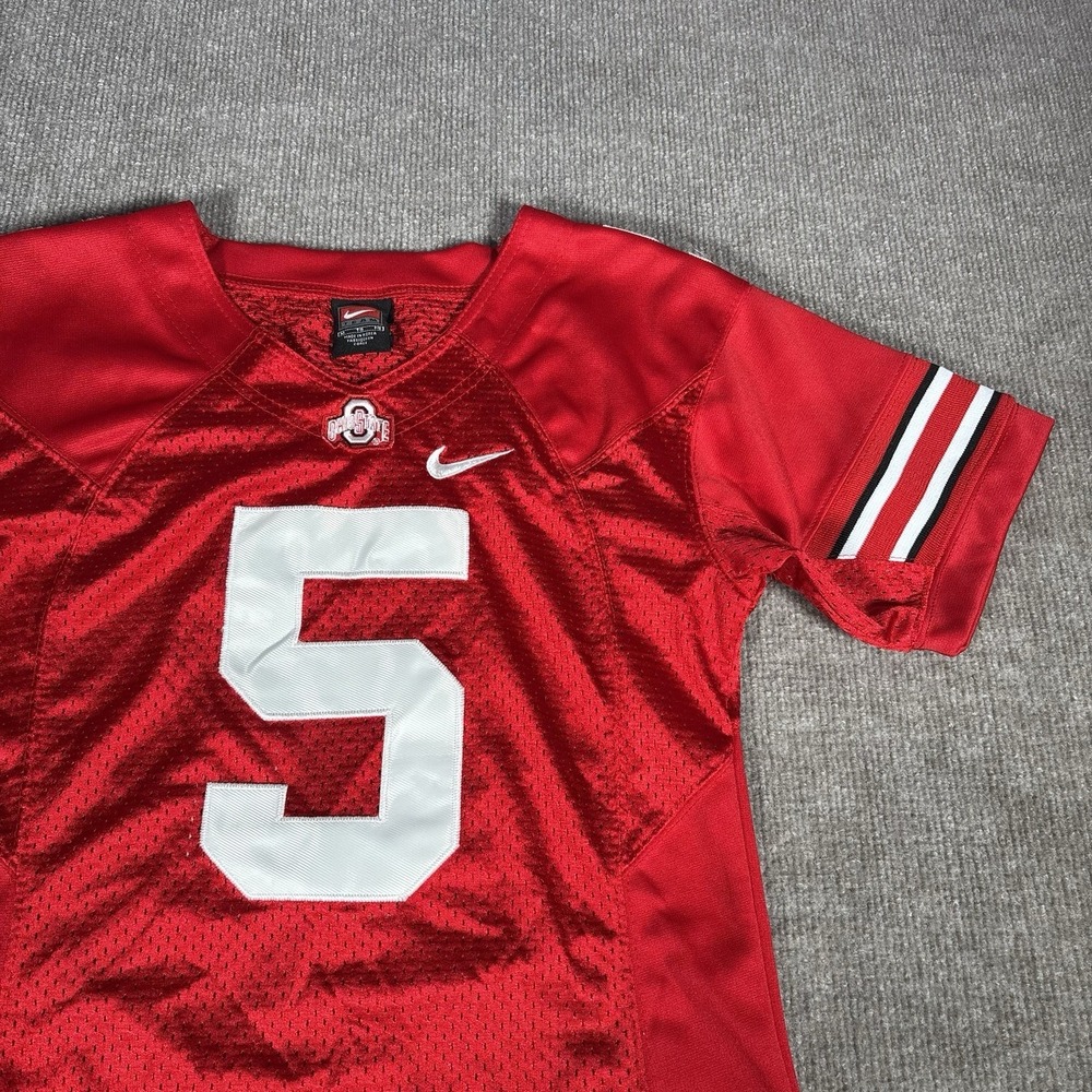 Vintage Nike Ohio State Buckeyes #5 Jersey Youth Size M Red Stitched Sewn